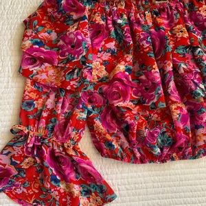 Off the shoulder floral top
